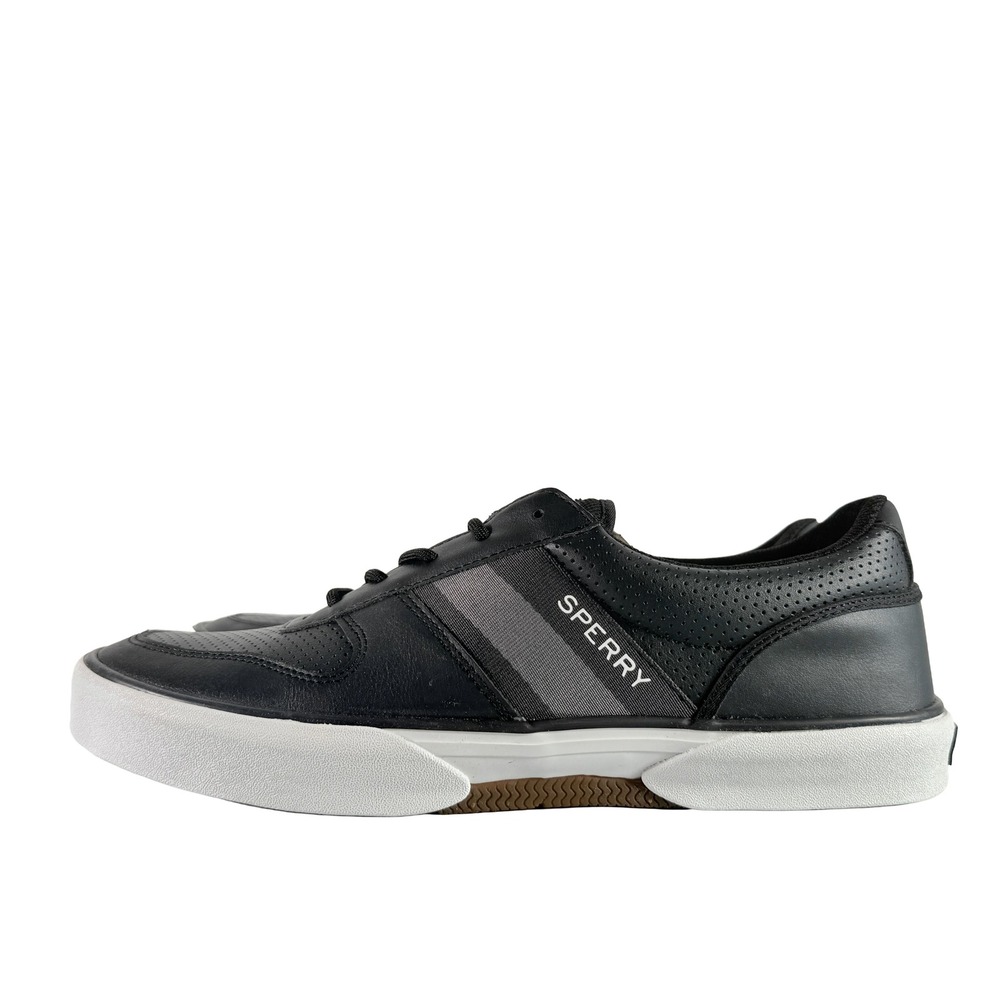 Sperry Halyard‎ Ret Lace Up Men's Black Perforated Fashion Sneakers 12 W